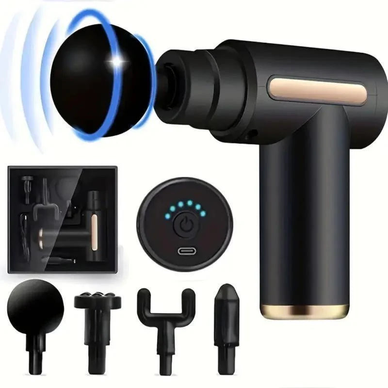 Portable Mini Massage Gun for Instant Muscle Relief - Ideal for Fitness & Workouts, Usb Rechargeable with Lithium Battery, Full Body Use Handheld Electric Fascia Massager Muscle Massage Gun