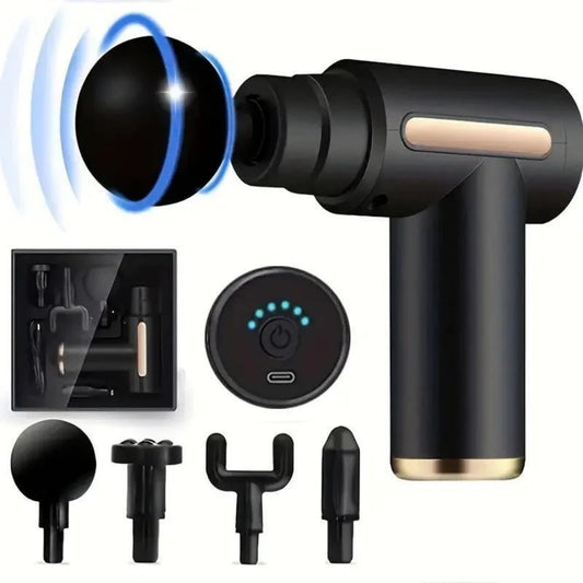 Portable Mini Massage Gun for Instant Muscle Relief - Ideal for Fitness & Workouts, Usb Rechargeable with Lithium Battery, Full Body Use Handheld Electric Fascia Massager Muscle Massage Gun